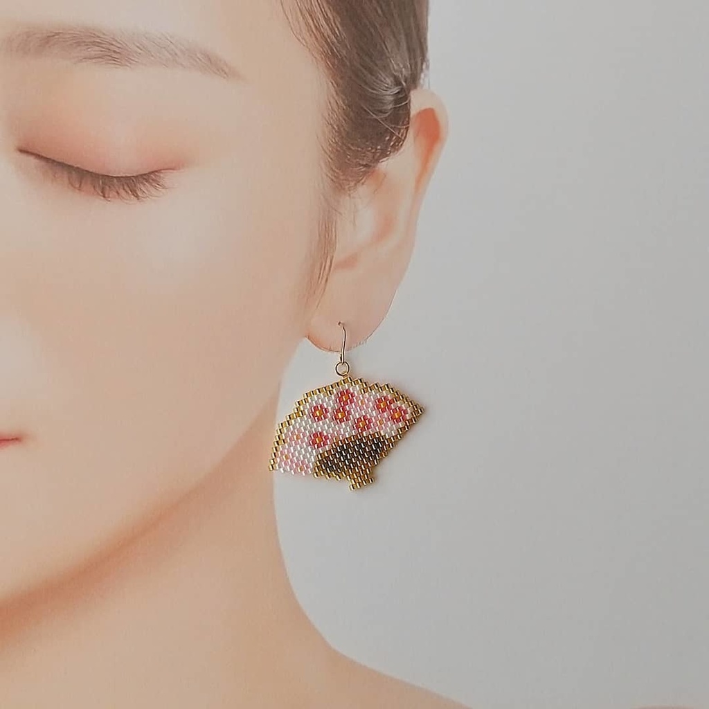 扇・梅 イヤリング / ピアス