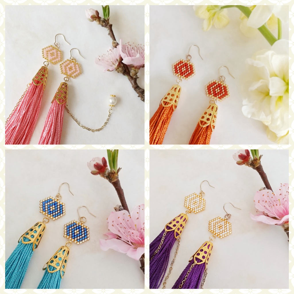 貂蝉 中国四大美人の耳飾り 銅猫台 Booth