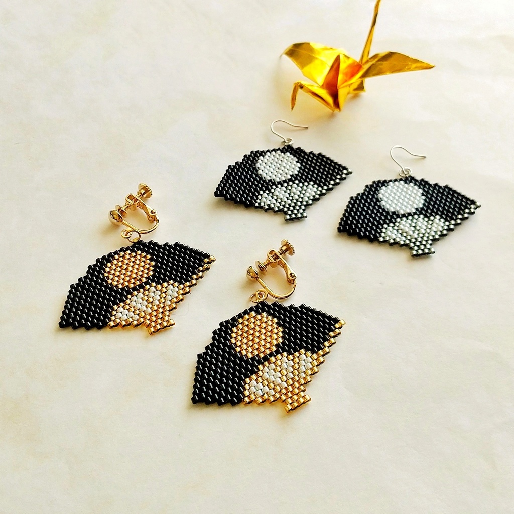 扇・月　イヤリング / ピアス