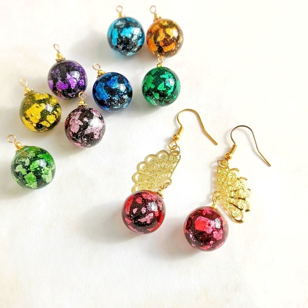 推し玉(ギョク)中華風イヤリング / ピアス