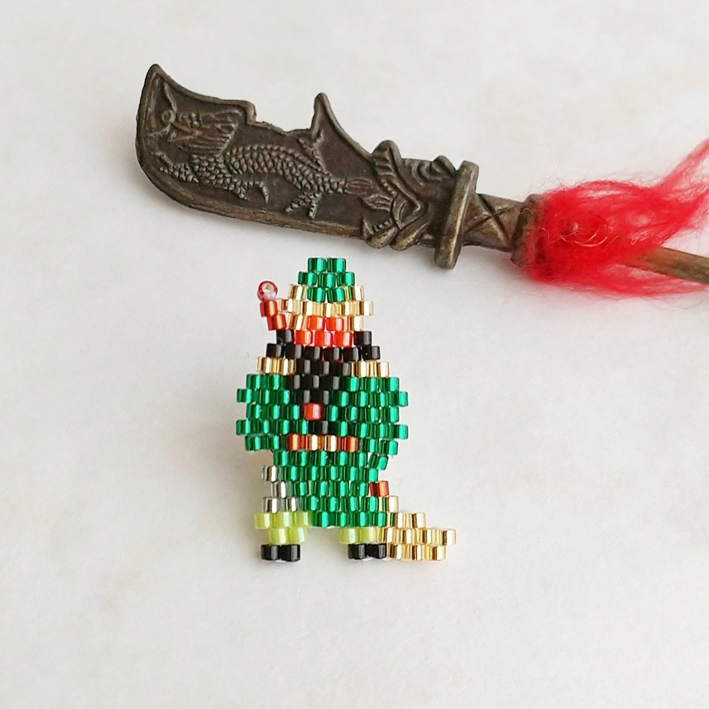 クリスマス☆「サンタ関羽」 ピンバッジ