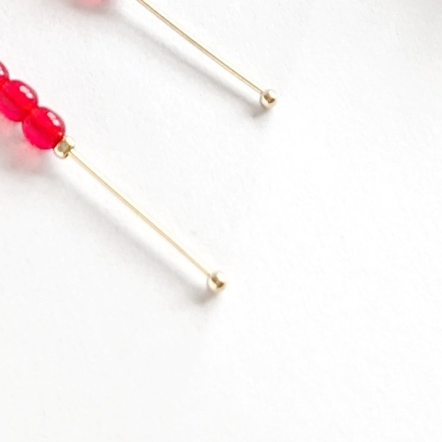 さんざし飴の耳飾り