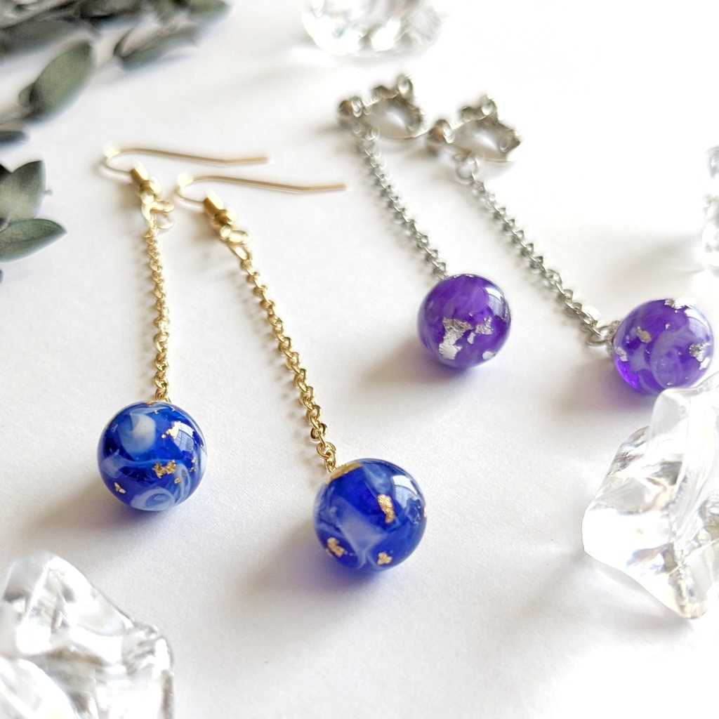 揺れる玉(ギョク)の耳飾り