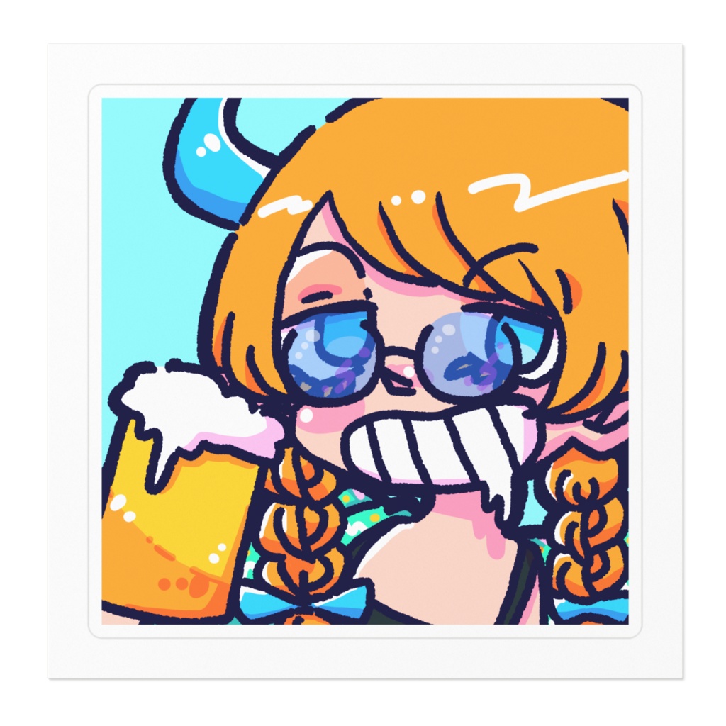 【店オス】いとへんちゃん夏verステッカー