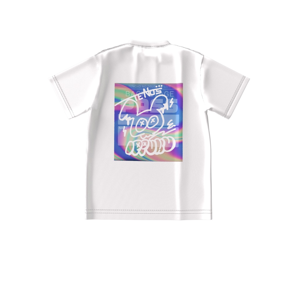 ステージPASS風 Tシャツ(半そで・ホワイト)