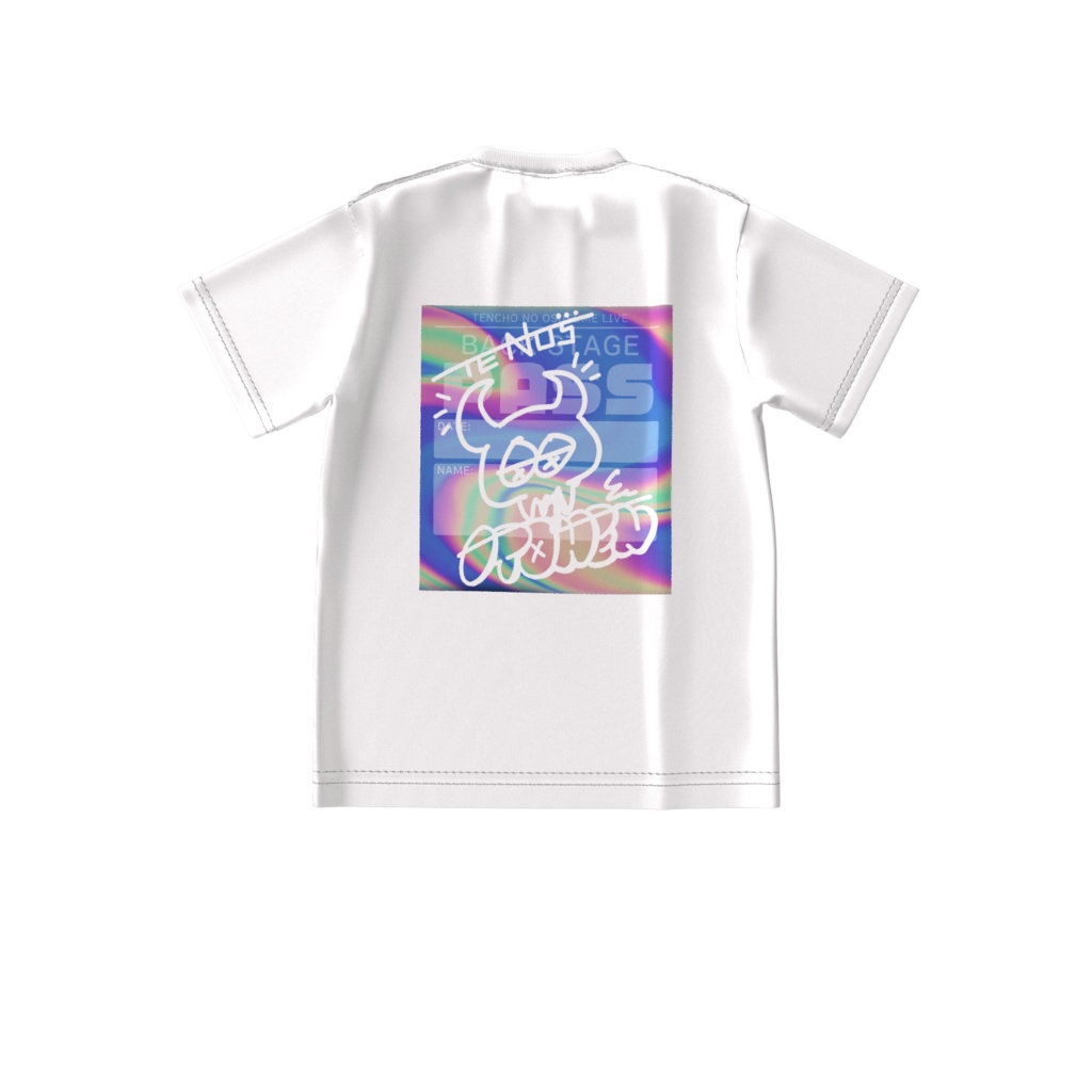 ステージPASS風 Tシャツ(半そで・ホワイト)