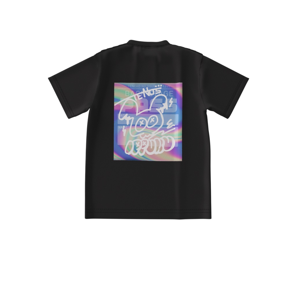 ステージPASS風 Tシャツ(半そで・ブラック)