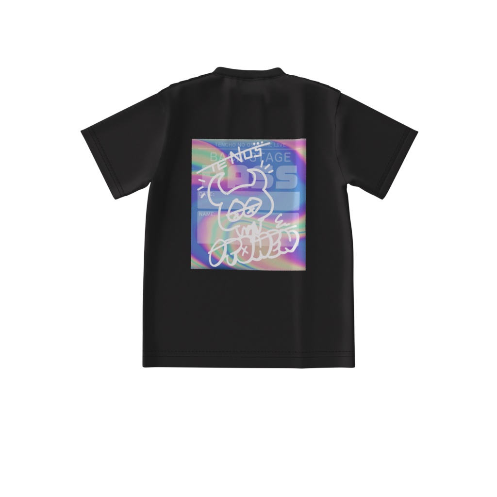 ステージPASS風 Tシャツ(半そで・ブラック)