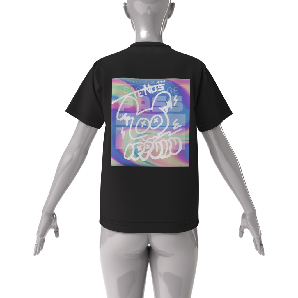 ステージPASS風 Tシャツ(半そで・ブラック)