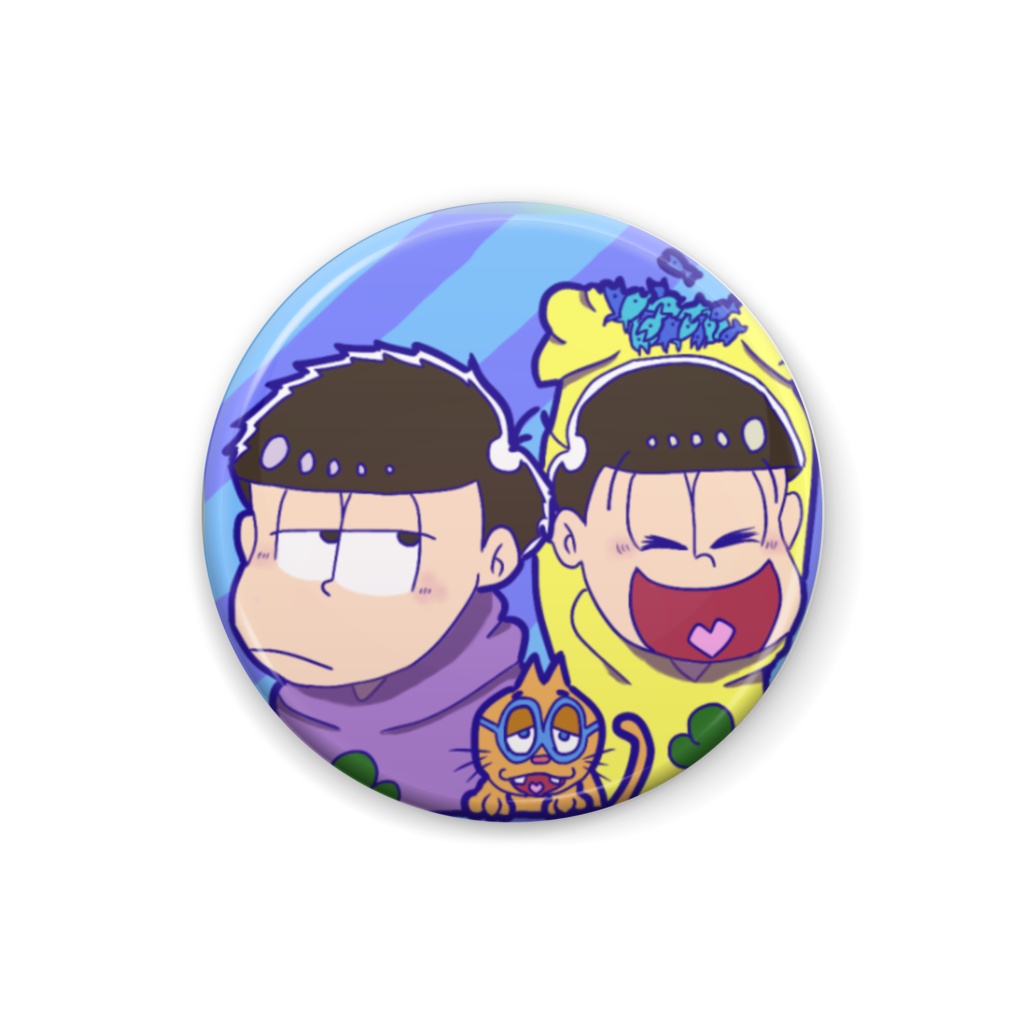 数字松とエスパーニャンコ 缶バッチ