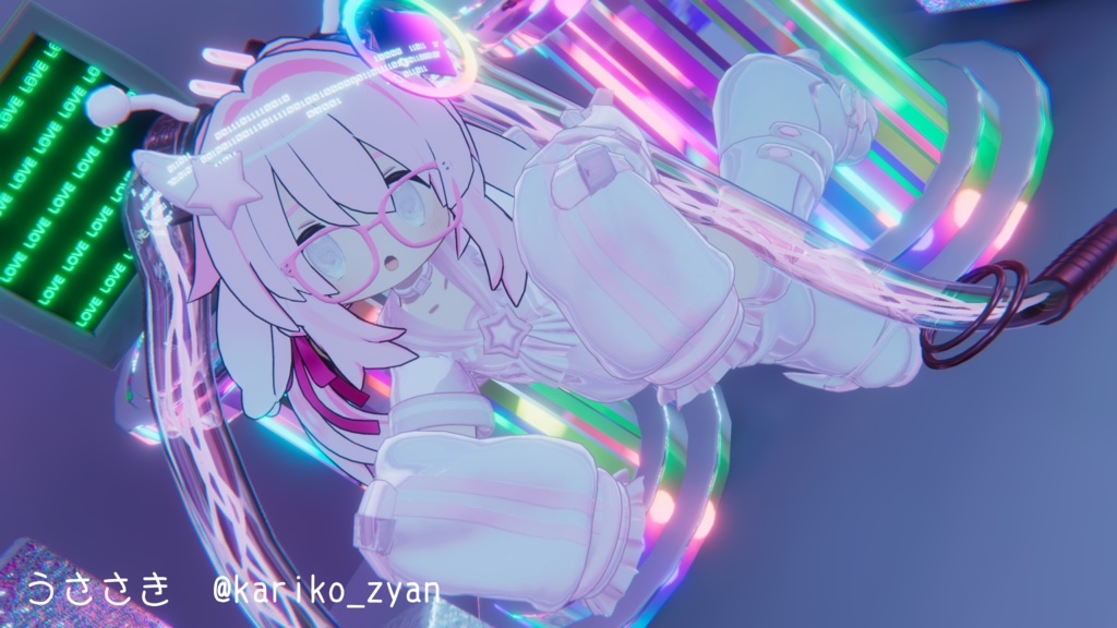 【12アバター対応】うごく!!ハートローディングアイテクスチャ