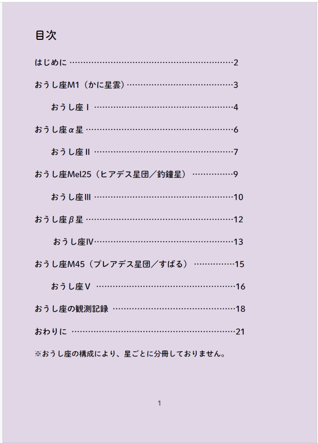 星章綴|星座|おうし座|豊穣へと至る旅