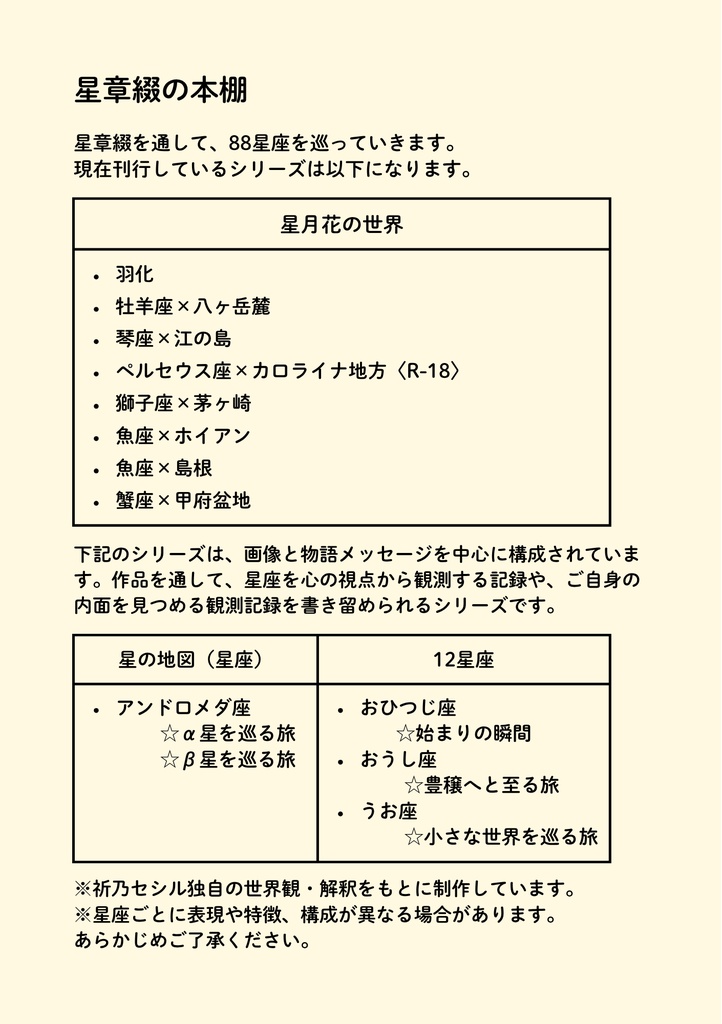 星章綴|星座|アンドロメダ座|β星を巡る旅