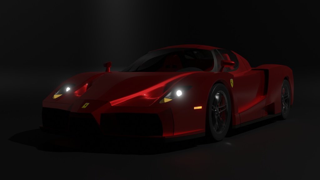 フェラーリ red　3Dデータ