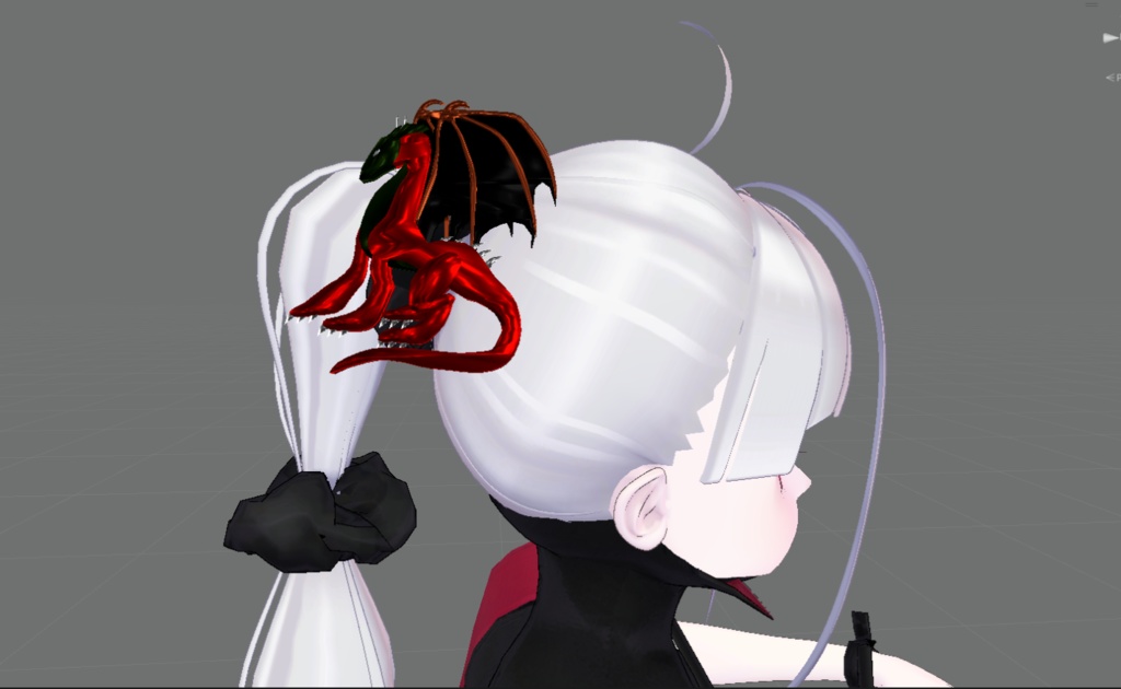 【VRC/3Dモデル】ドラゴンピアス&ブローチのセット