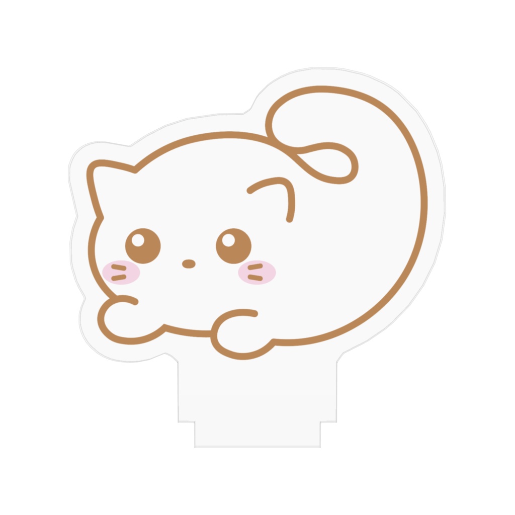 もちねこのミルク アクリルフィギュア - 50x50mm