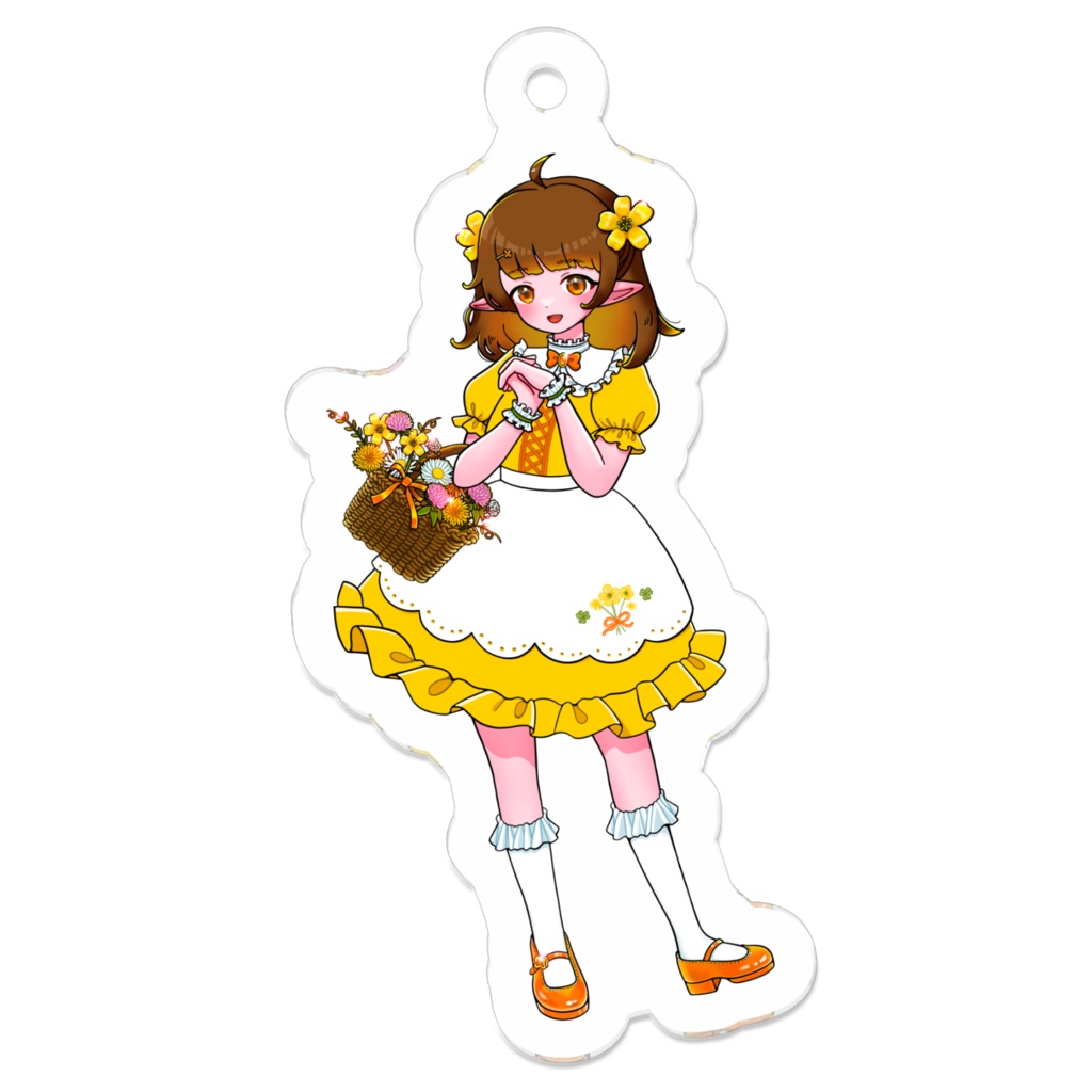野花あんな(通常衣装)　アクリルキーホルダー（コーティングあり） - 50 x 50 (mm)