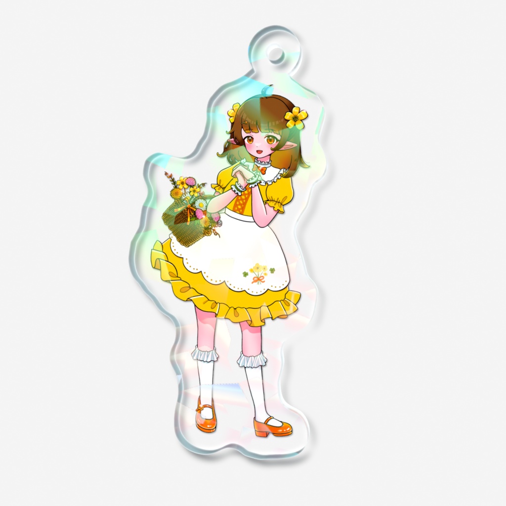 野花あんな(通常衣装) ホログラムアクリルキーホルダー - 50 × 50mm