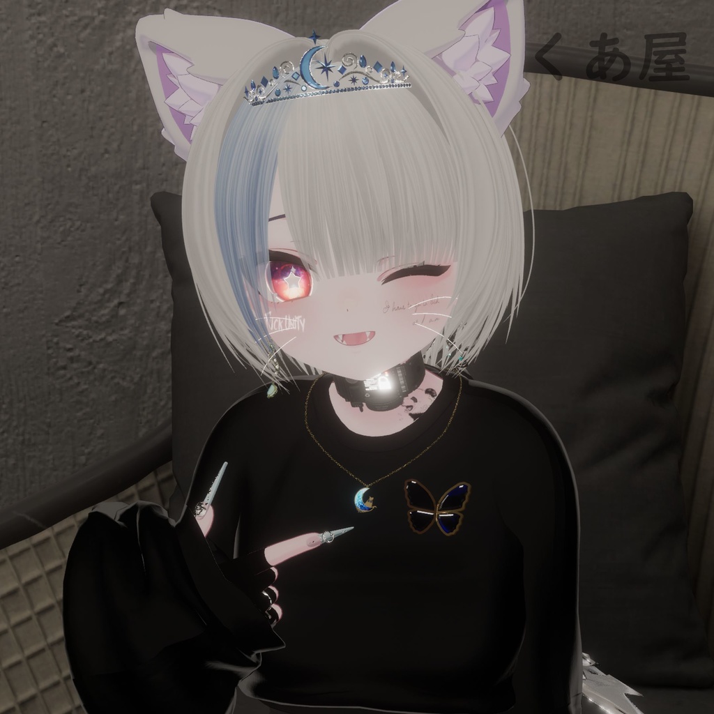 【VRChat用アクセサリー】バタフライジェム -ButterflyGem-