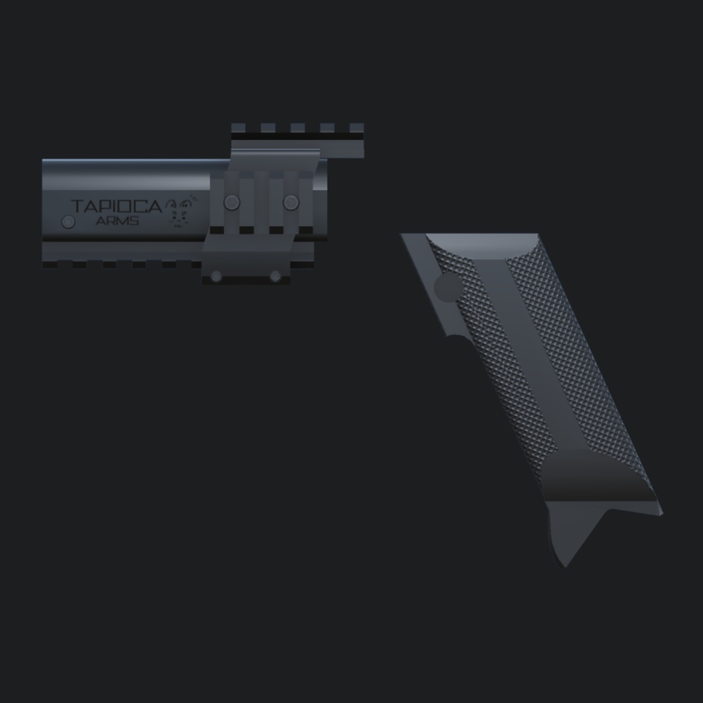 十四年式拳銃近代化キット Type14ModernizeKit (VRC想定3Dモデル)