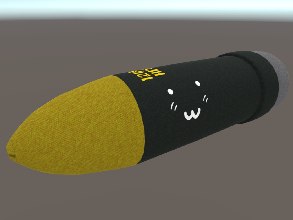 【無料】もちもち粘着榴弾ちゃんぬいぐるみ (VRC想定3Dモデル)
