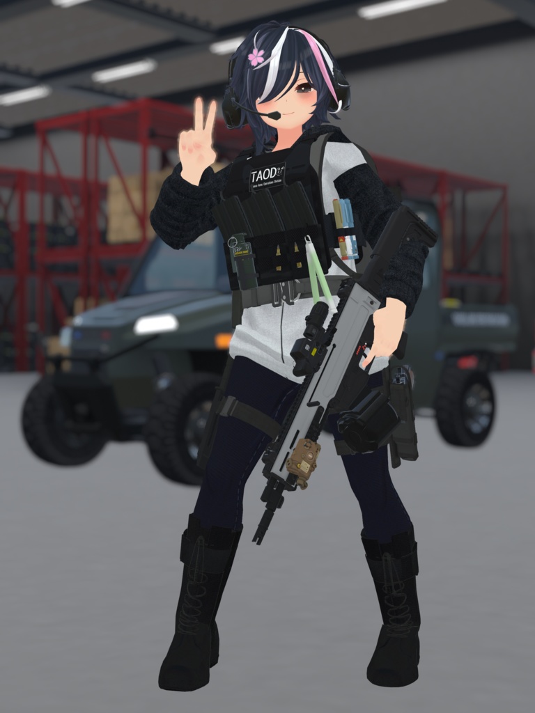 TA805 5.56×45mmアサルトライフル (VRC想定3Dモデル)