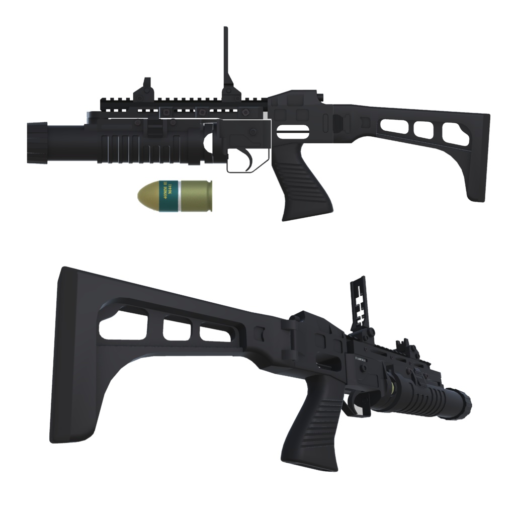 TA805G1 40×46mmグレネードランチャー (VRC想定3Dモデル)
