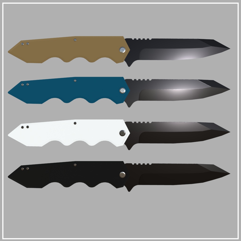 Folding Knife TapiKnife (VRC想定3Dモデル)