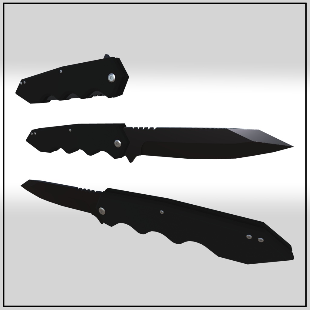 Folding Knife TapiKnife (VRC想定3Dモデル)
