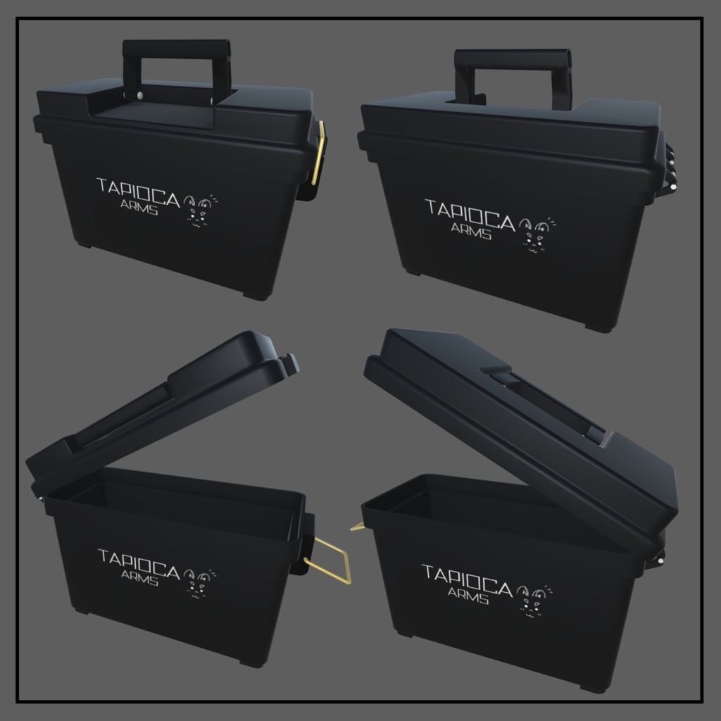 プラスチック弾薬箱 TapiAmmoBox (VRC想定3Dモデル)