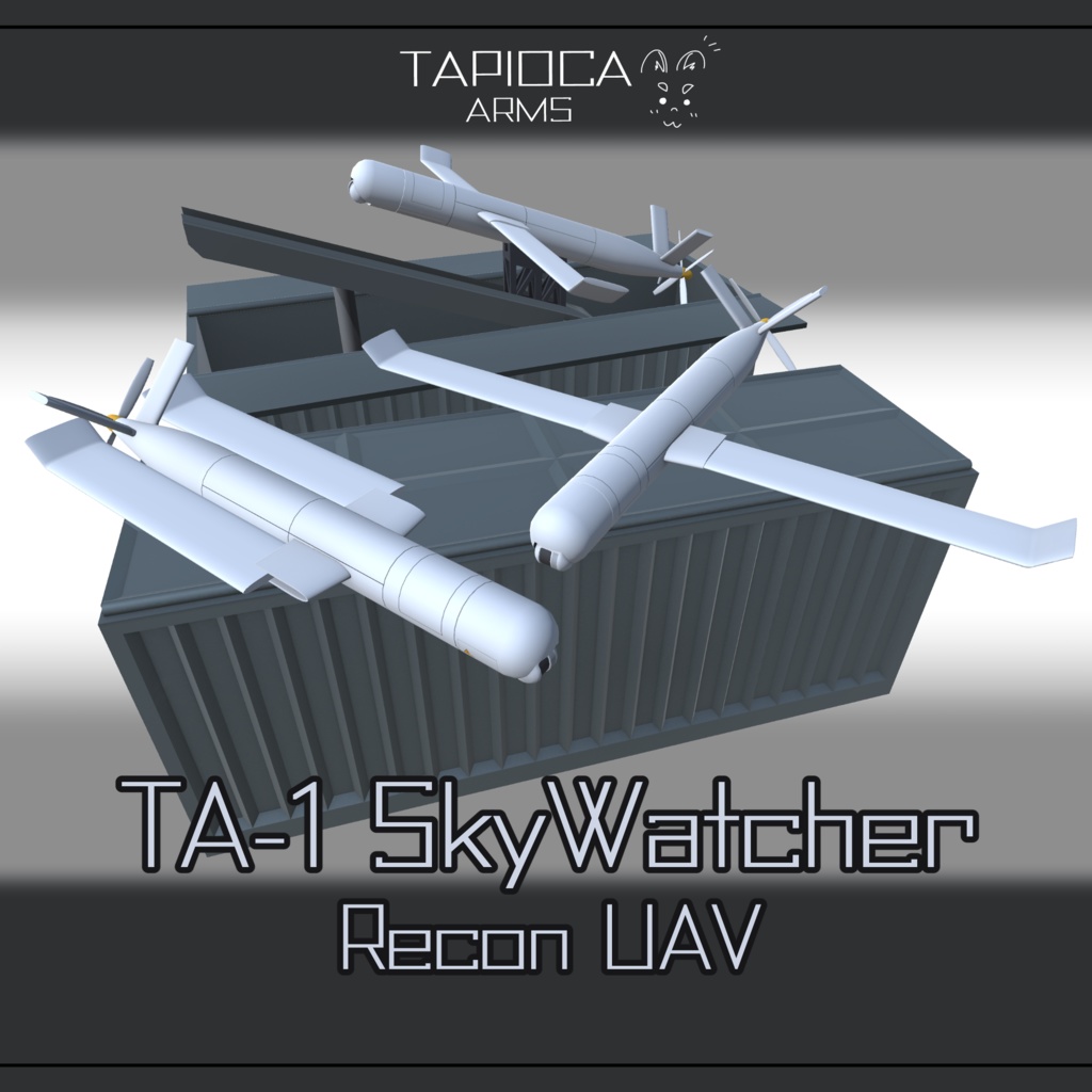 TA-1 SkyWatcher ReconUAV　無人航空機(ドローン)　(VRC想定3Dモデル)