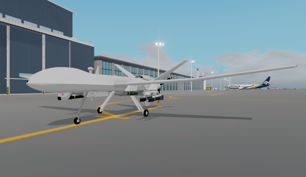 TA-2 SkyPunisher UCAV(無人攻撃機) (VRC想定3Dモデル)