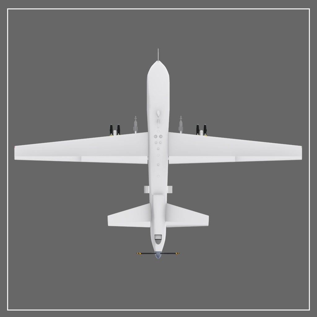 TA-2 SkyPunisher UCAV(無人攻撃機) (VRC想定3Dモデル)