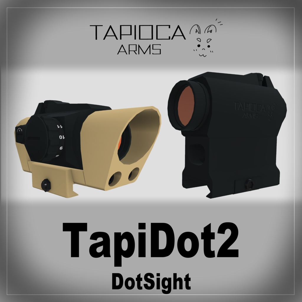 TapiDot2 コンパクトドットサイト　(VRC想定3Dモデル)