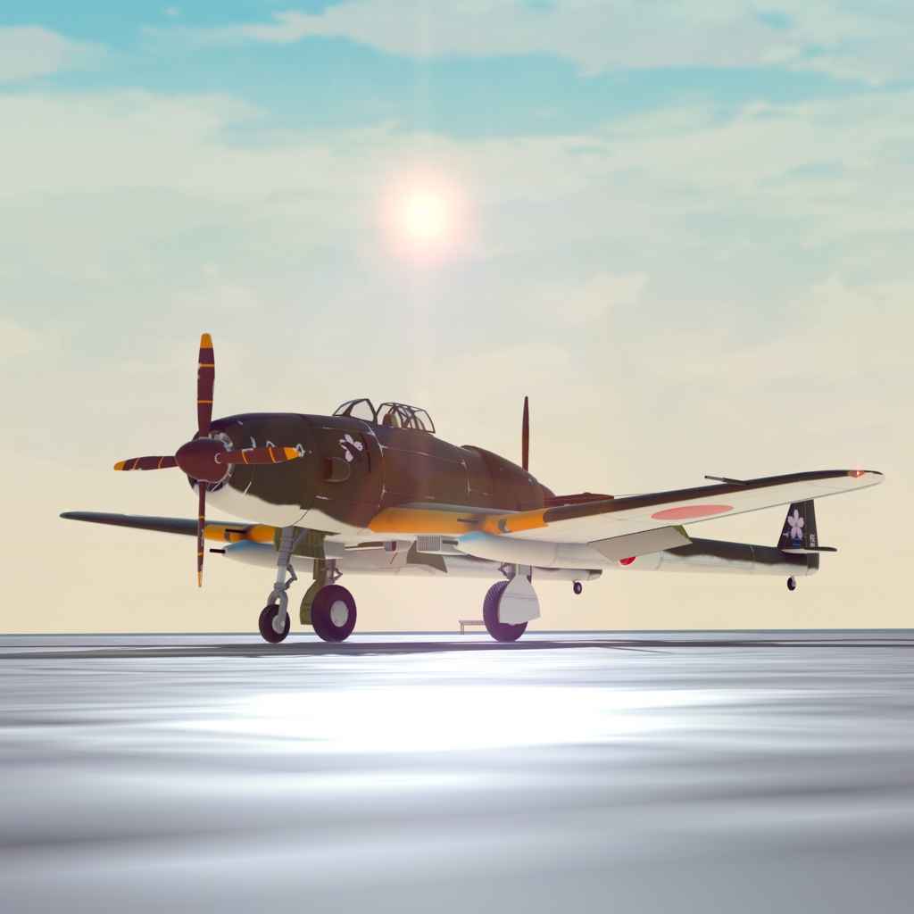 帝国陸軍計画高高度戦闘機 立川 キー94-1【VRC想定飛行可能3Dモデル】