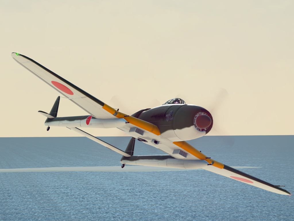 帝国陸軍計画高高度戦闘機 立川 キー94-1【VRC想定飛行可能3Dモデル】
