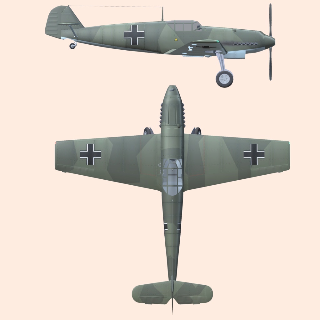 Bf109C 【VRC想定飛行可能3Dモデル】