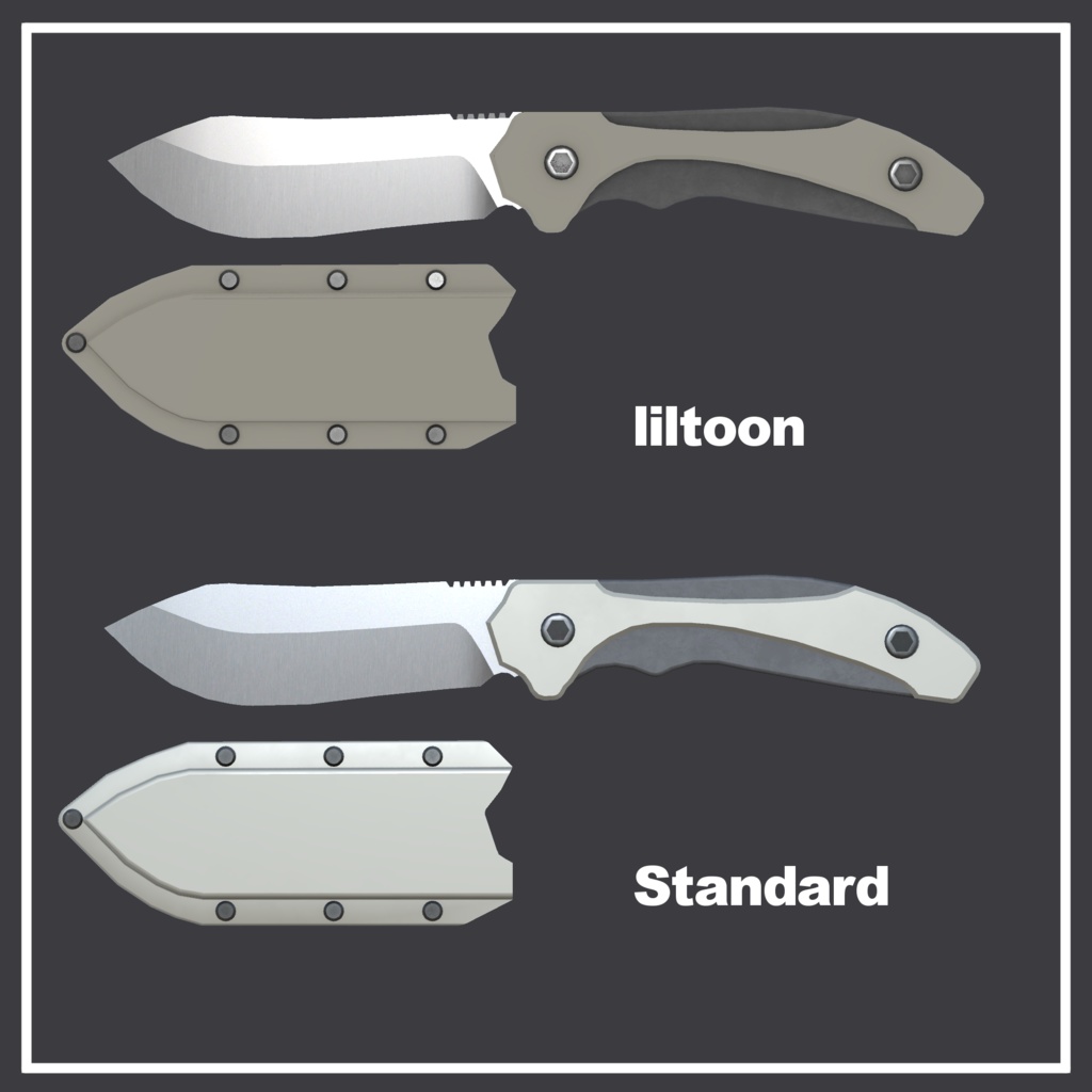 シース付きナイフ TapiKnife2 (VRC想定3Dモデル)