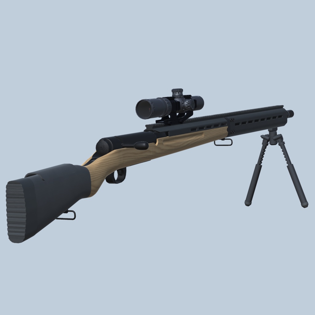 三八式歩兵銃近代化カスタム ArisakaType38 ModernizedCustom (VRC想定3Dモデル)