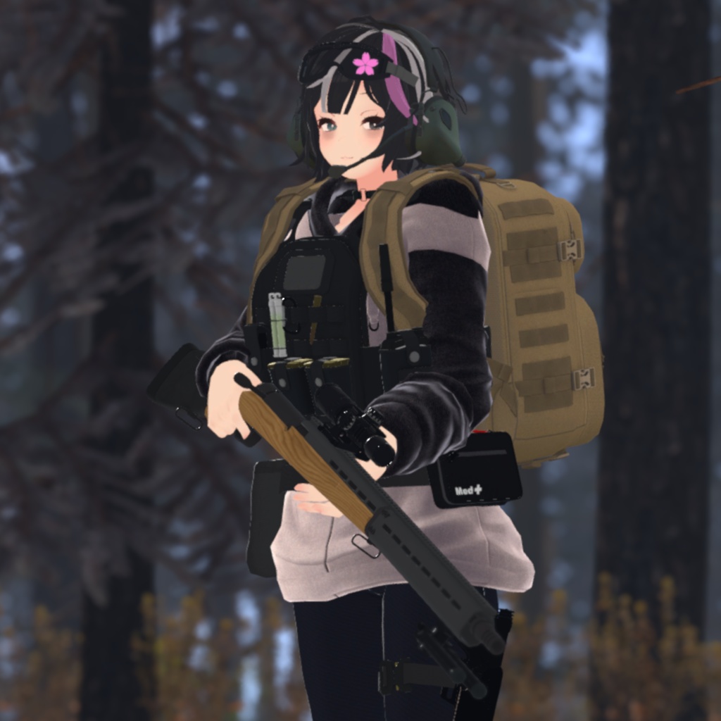 シンプルプレートキャリア38 SimplePlateCarrier38 (VRC想定3Dモデル)