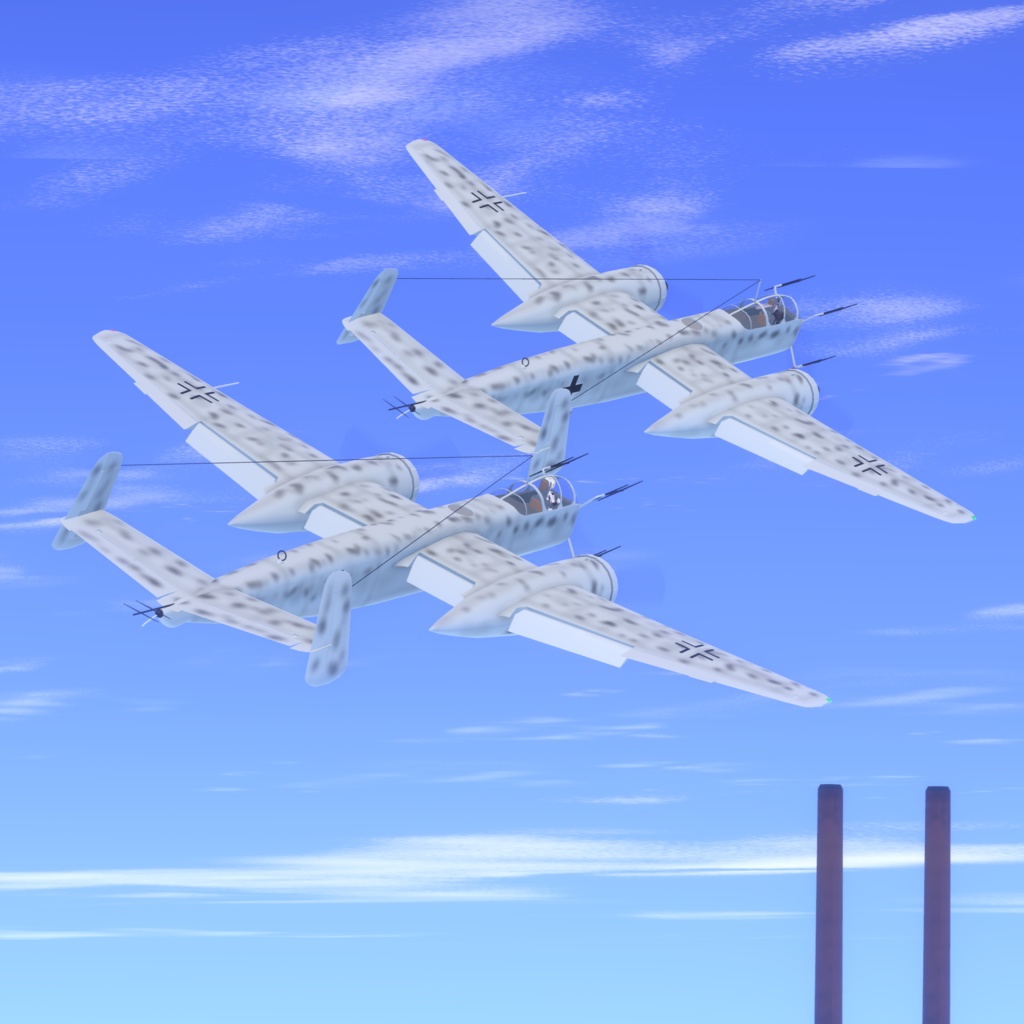 He219 ウーフー【VRC想定飛行可能3Dモデル】