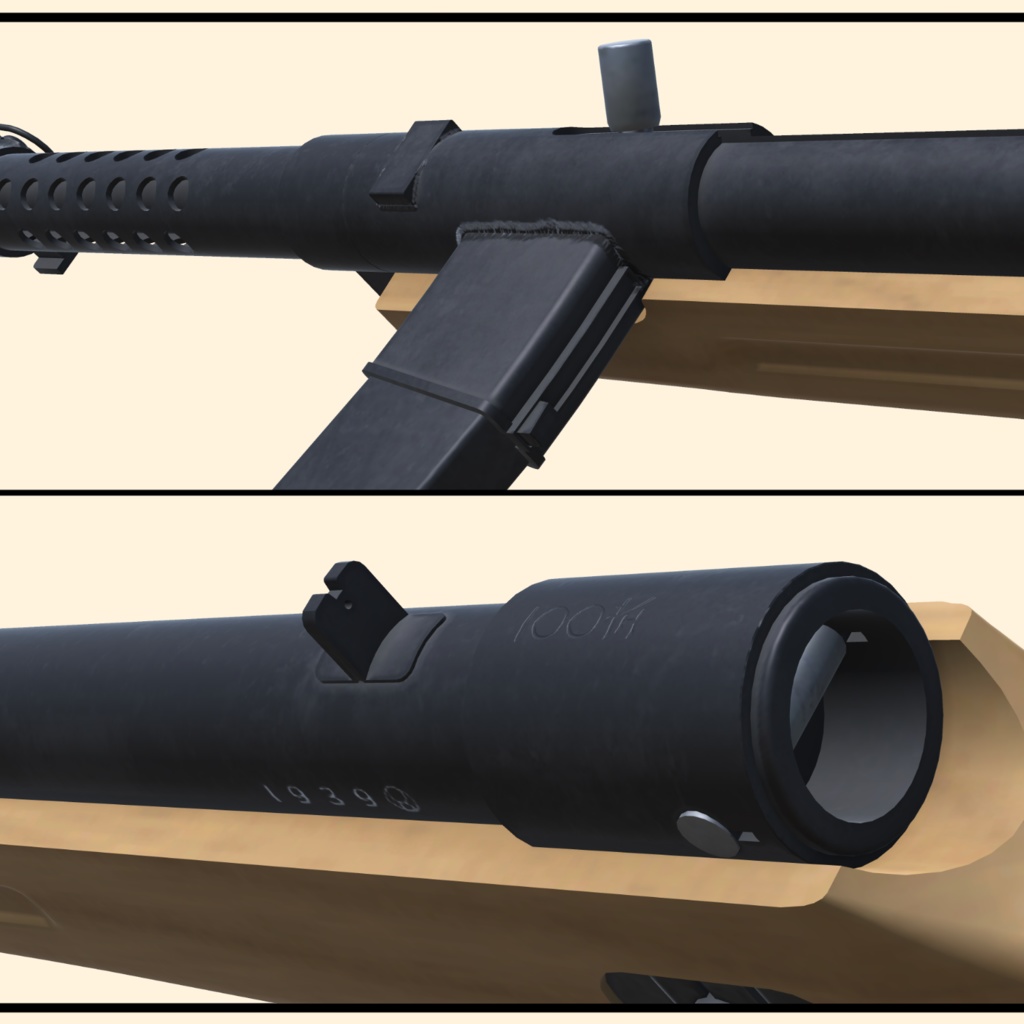 百式機関短銃 Type100SMG (VRC想定3Dモデル)