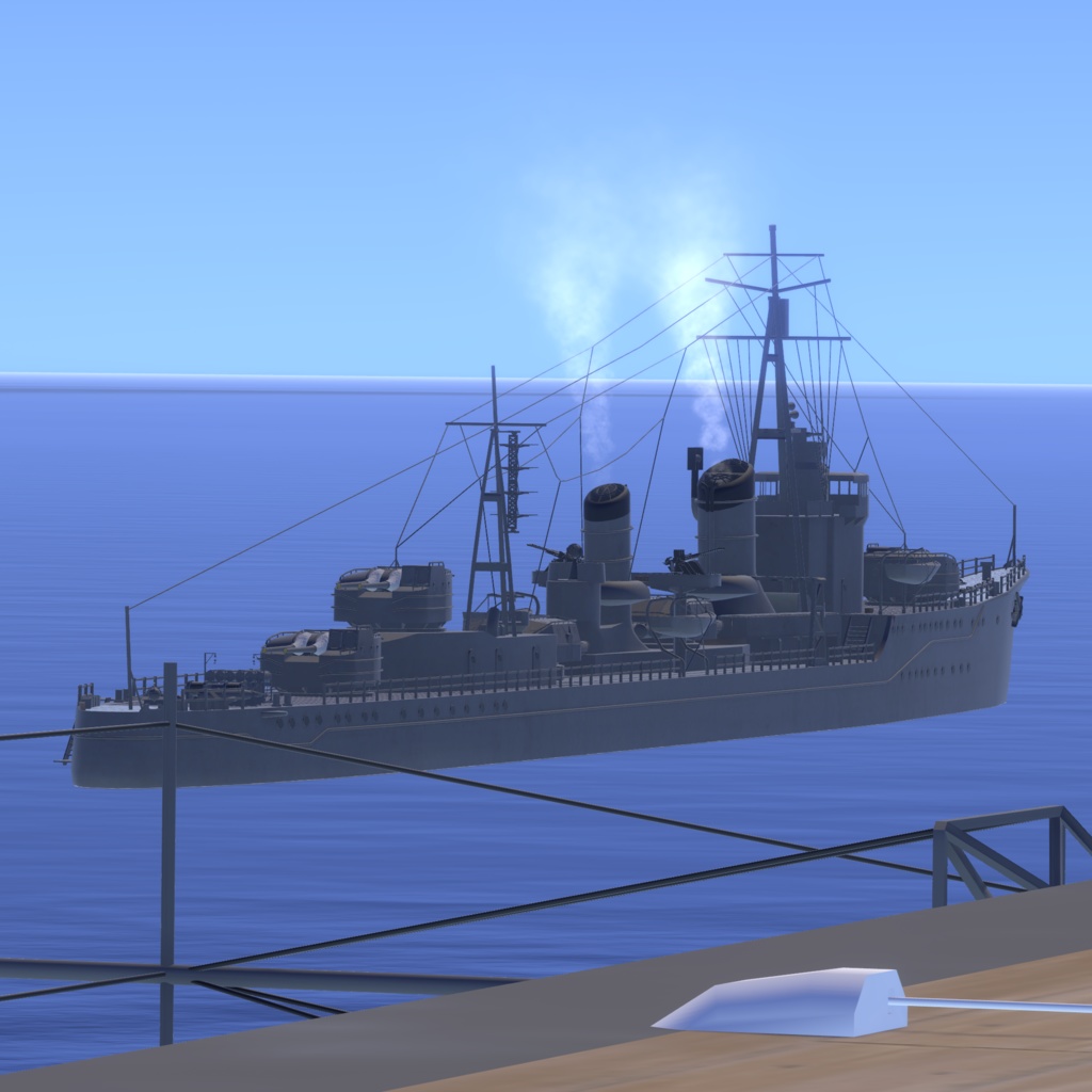 日本海軍陽炎型駆逐艦 雪風【VRC想定3Dモデル】