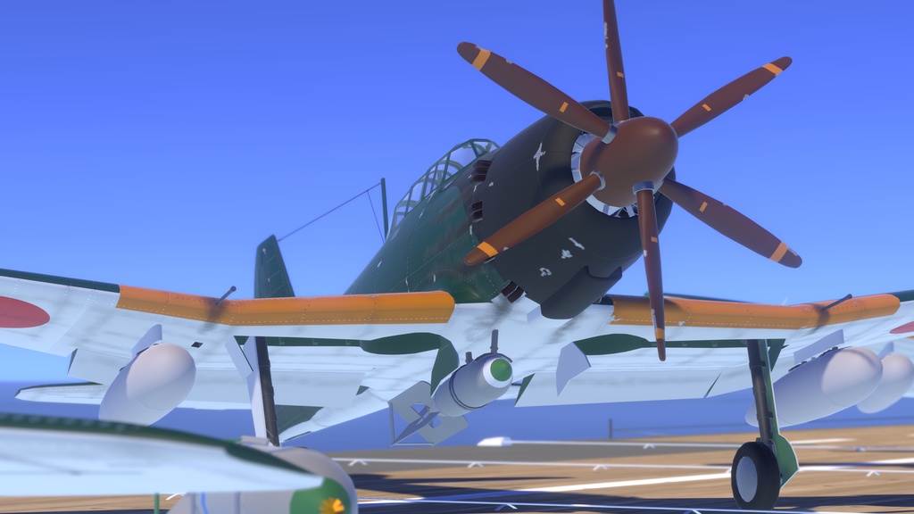 日本海軍 航空爆弾・魚雷セット 【VRC想定3Dモデル】