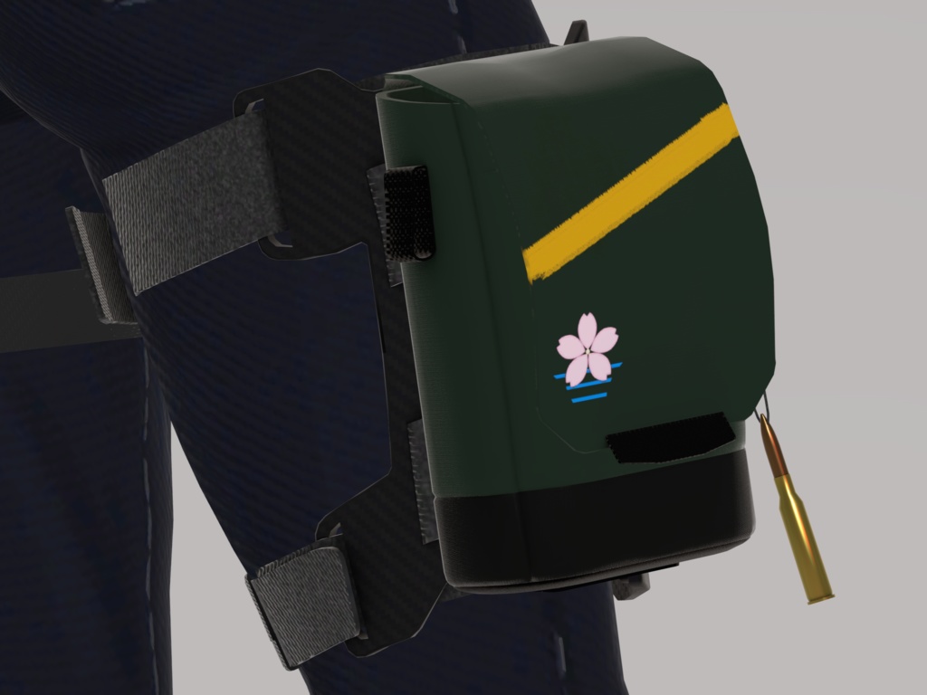 シンプルレッグポーチ (MA対応VRC想定3Dモデル)