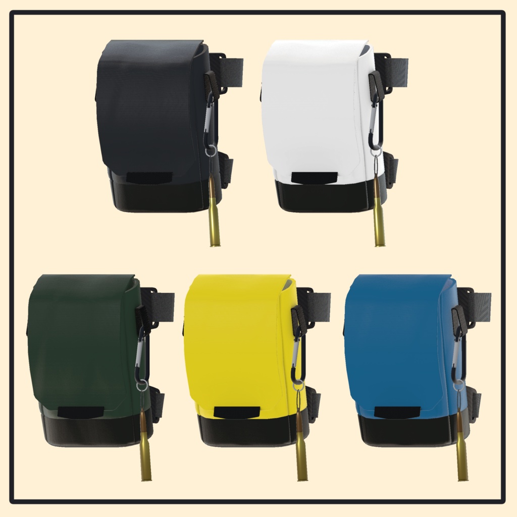 シンプルレッグポーチ (MA対応VRC想定3Dモデル)