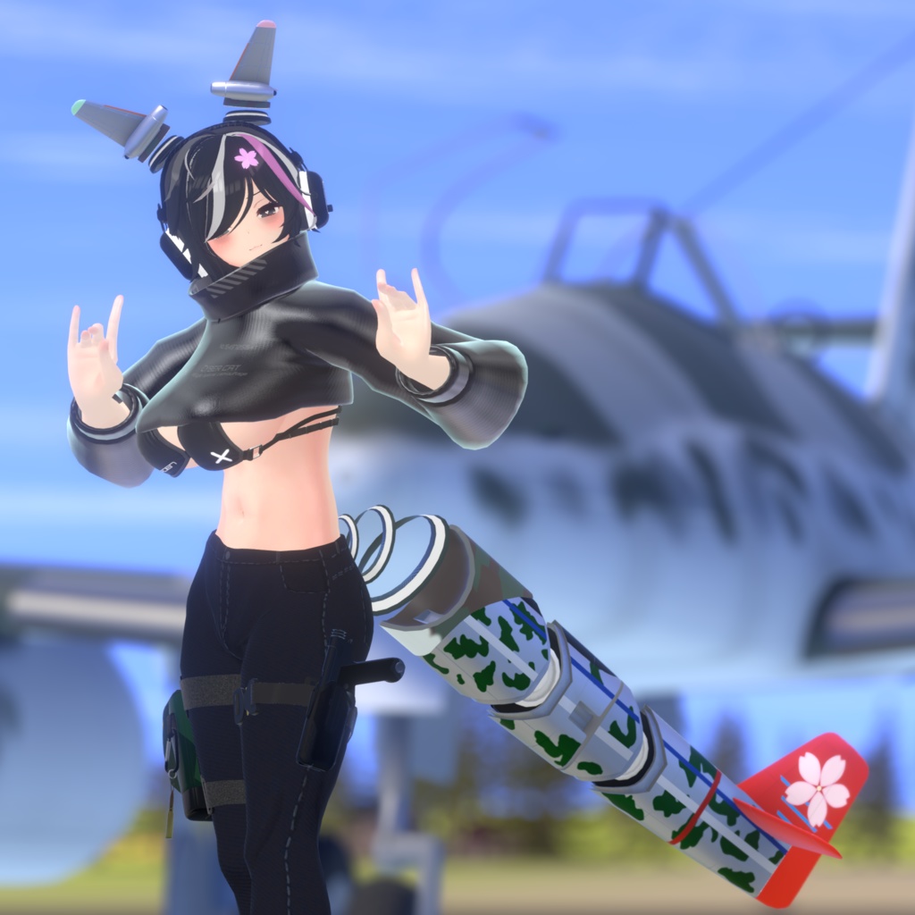 FirstJetTail  (MA対応VRC想定3Dモデル)