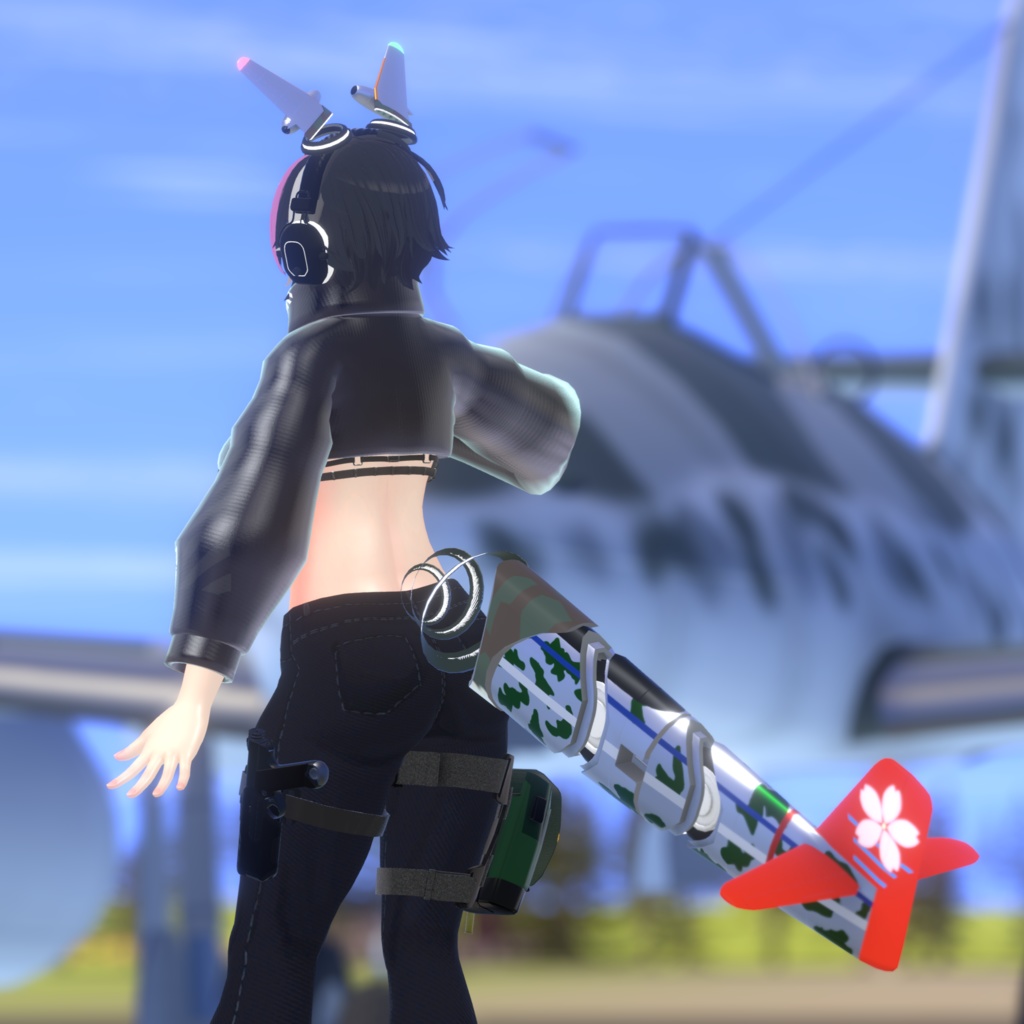 FirstJetTail  (MA対応VRC想定3Dモデル)