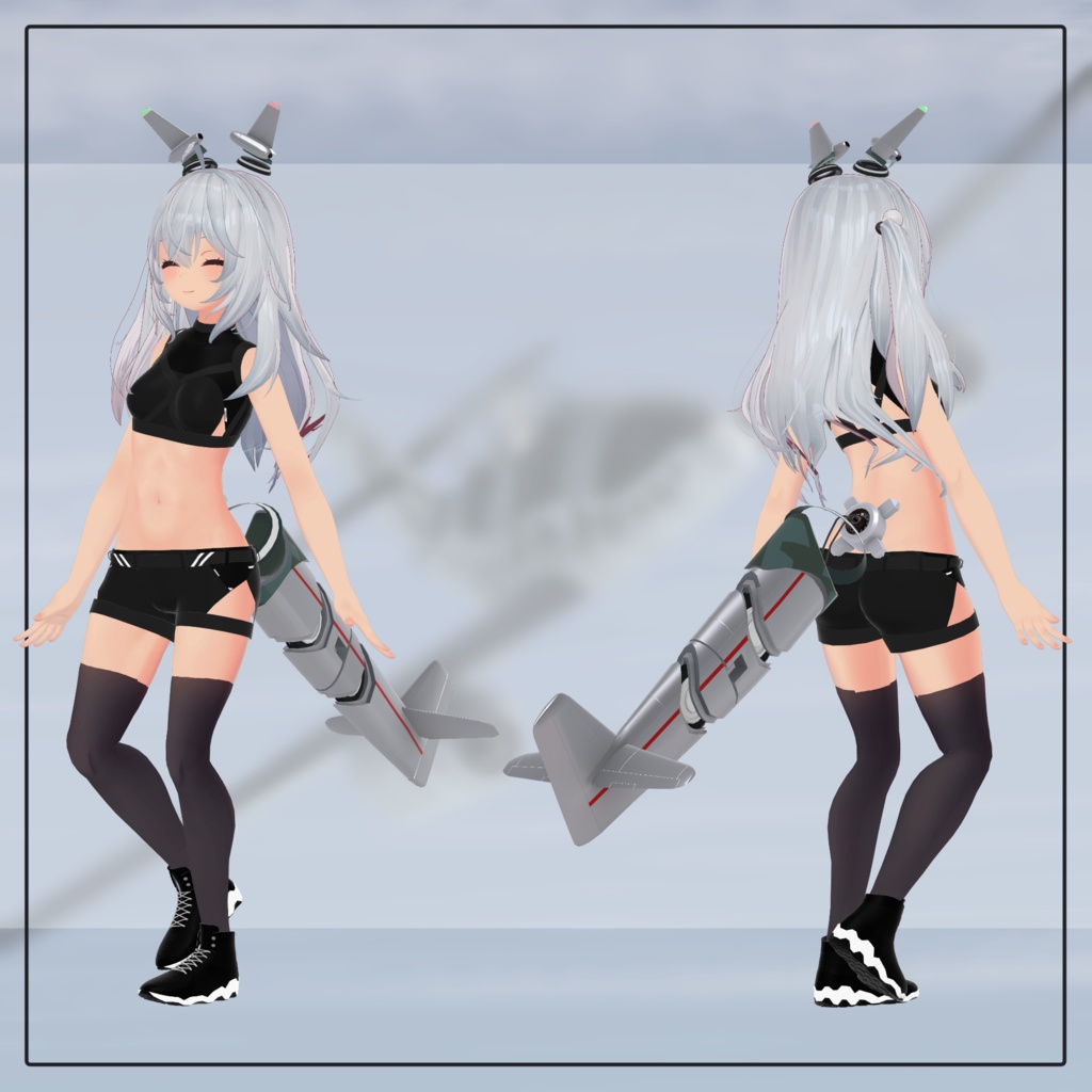 FirstJetTail  (MA対応VRC想定3Dモデル)