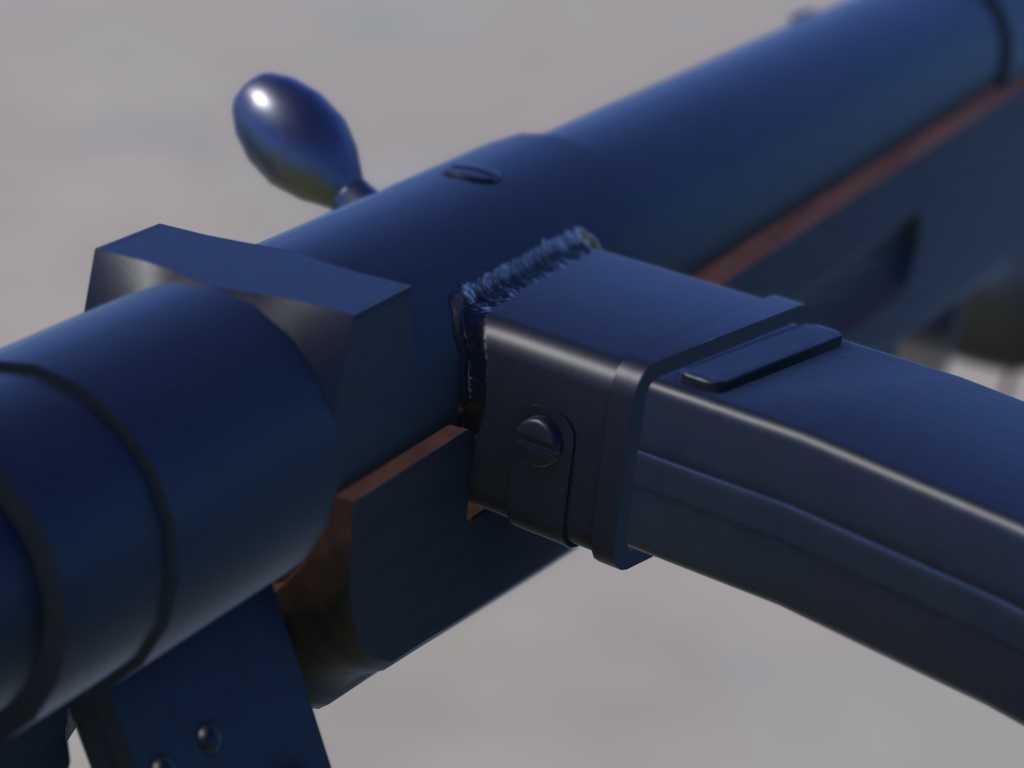 改修三型機関短銃(百式) 【VRC想定3Dモデル】